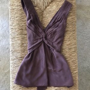 BCBG Max Azria silk tie back top