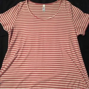 2XL Lularoe Classic T Worn Once Pink and Cream