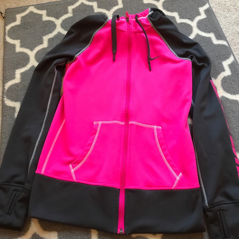 Pink & Gray Nike sweatshirt