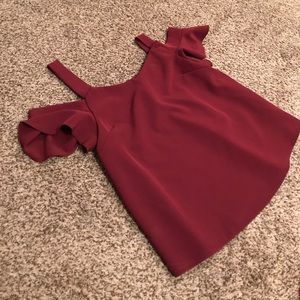 Cold shoulder dressy top