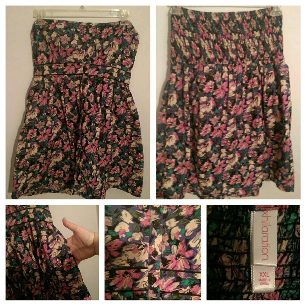 Xhilaration Strapless Floral Sundress