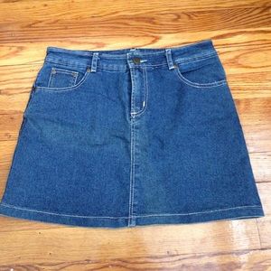 Vintage denim mini jean skirt