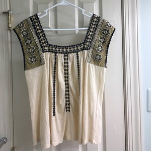 Lucky Brand Embroidered Top size S