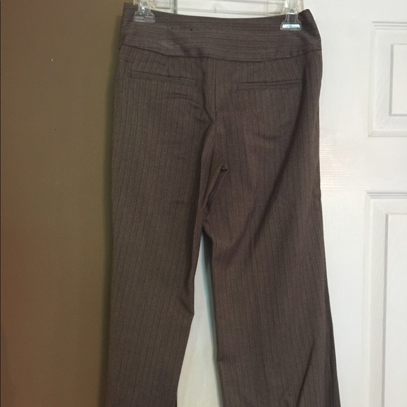 Light Brown Pin Striped Dress Pants - Picture 2 of 3