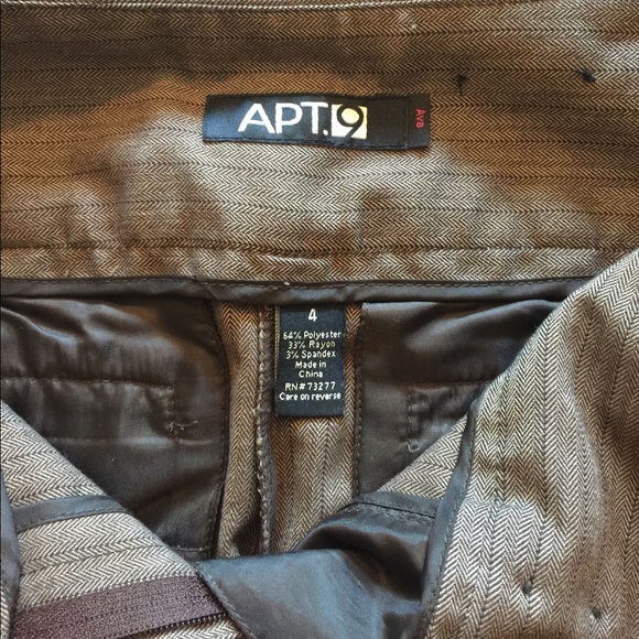 Light Brown Pin Striped Dress Pants - Picture 3 of 3