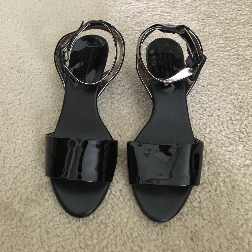 Black patten sandal