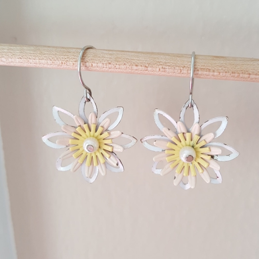 Earrings rustic flowers
