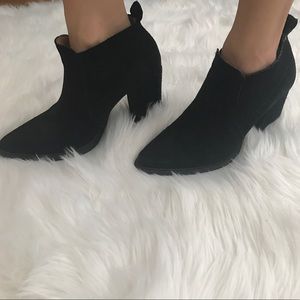 Black Suede Zara Booties