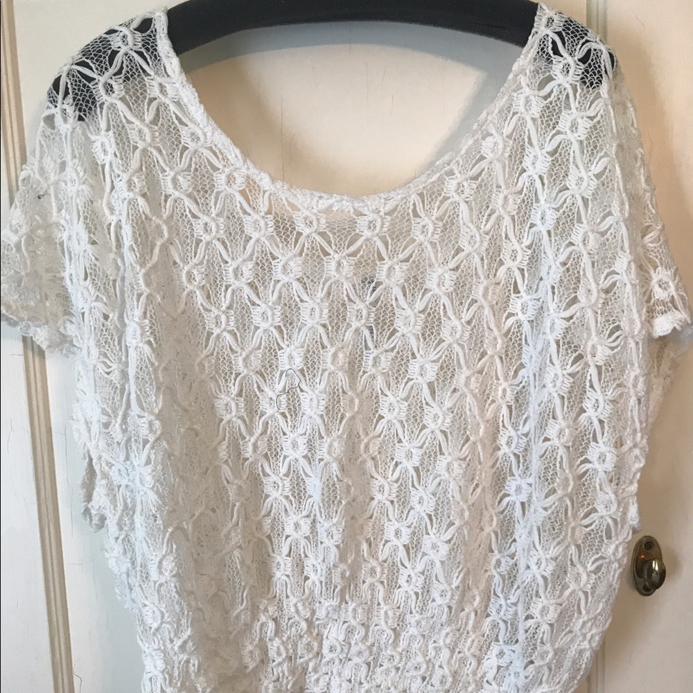Free People Crochet Shirt