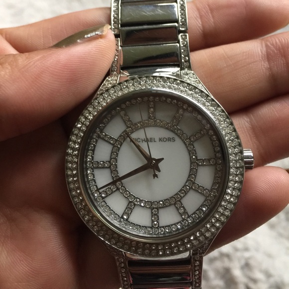 MK silver watch