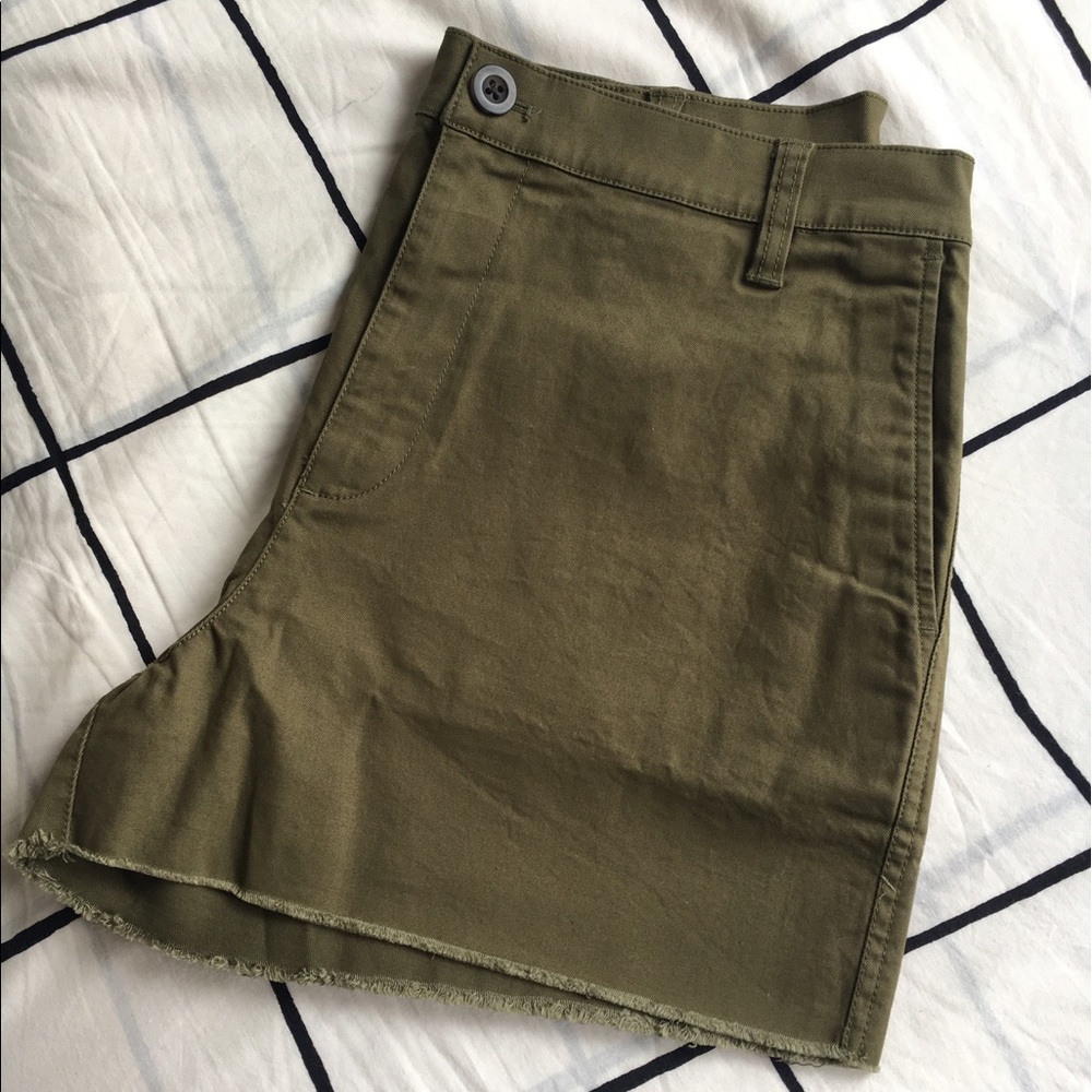 Madewell High Rise Twill Shorts
