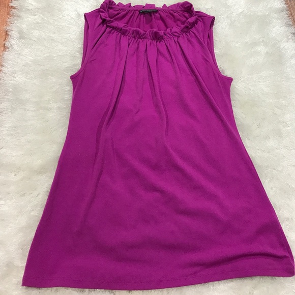 Banana Republic Tops - Sale! Banana Republic Purple Ruffle Neck Blouse