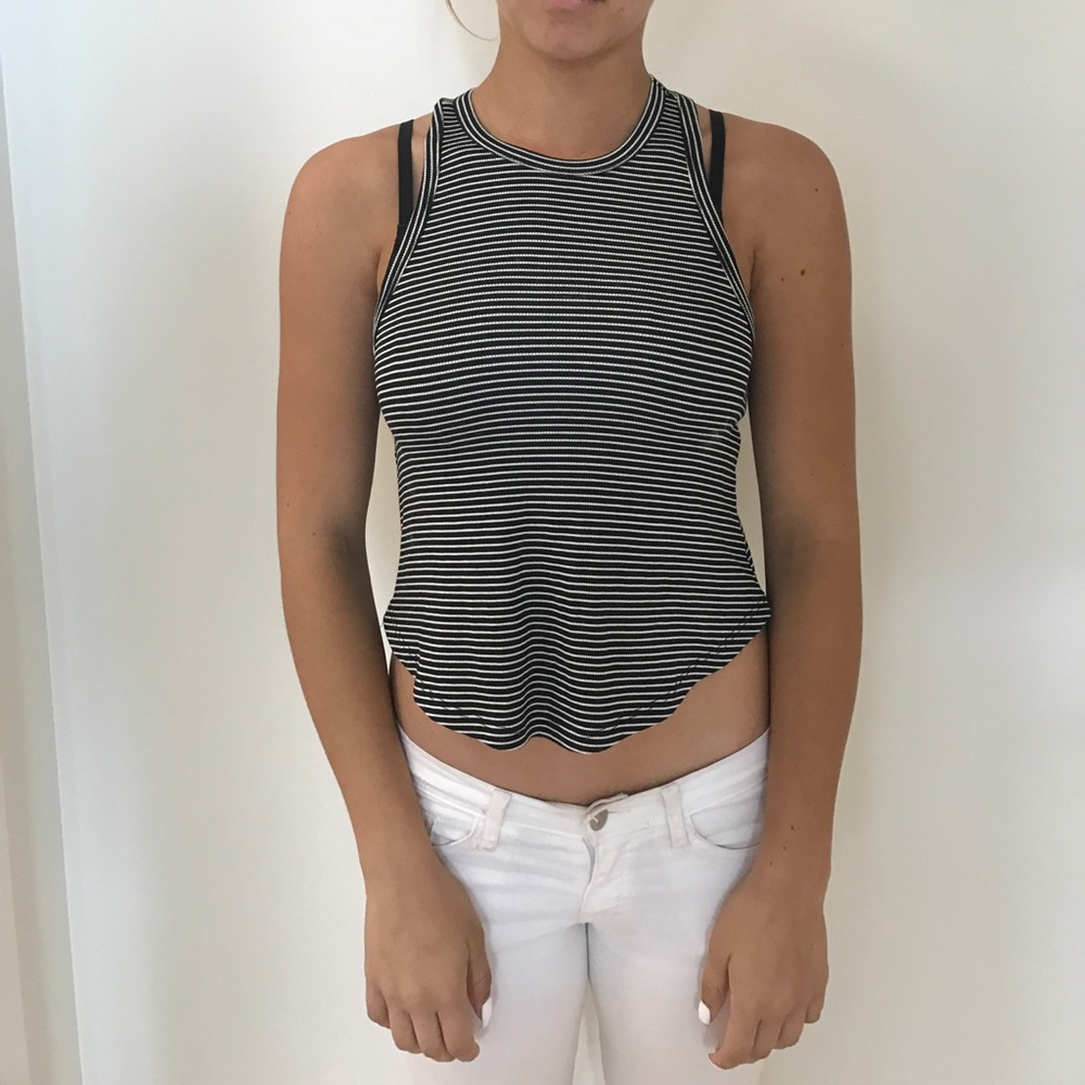Striped Crop Tank Top