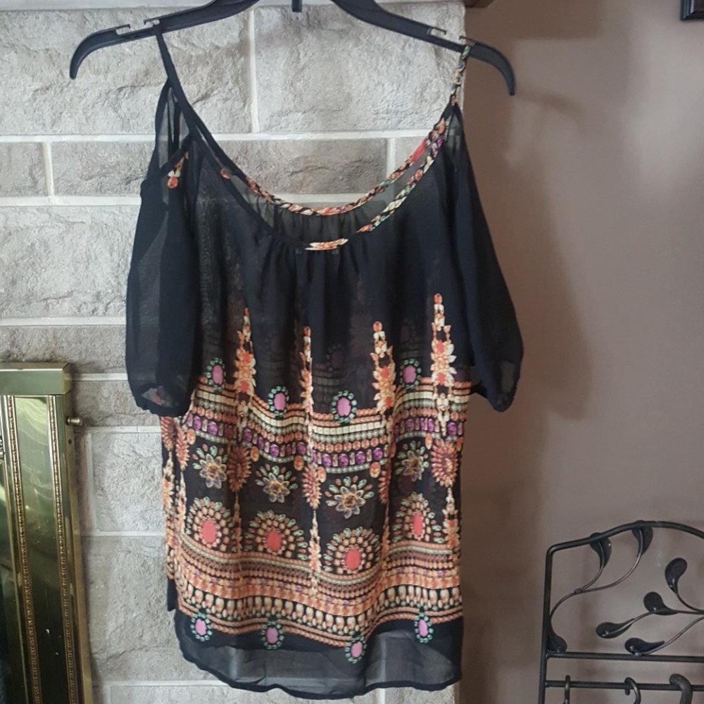 Black sheer top
