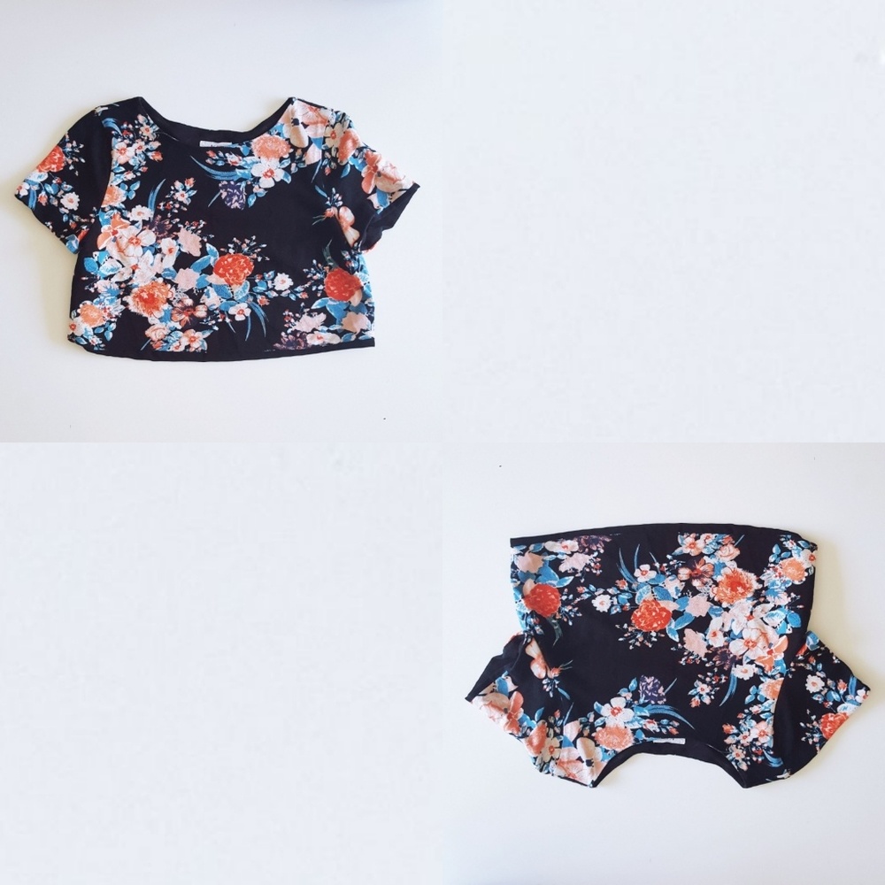 BCNU Floral Crop Top - Picture 1 of 8