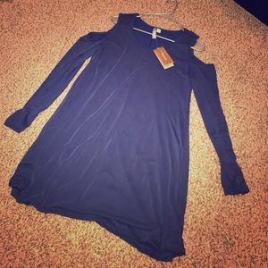 Cold shoulder tshirt dress