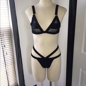Mesh Panel Bandage Bikini
