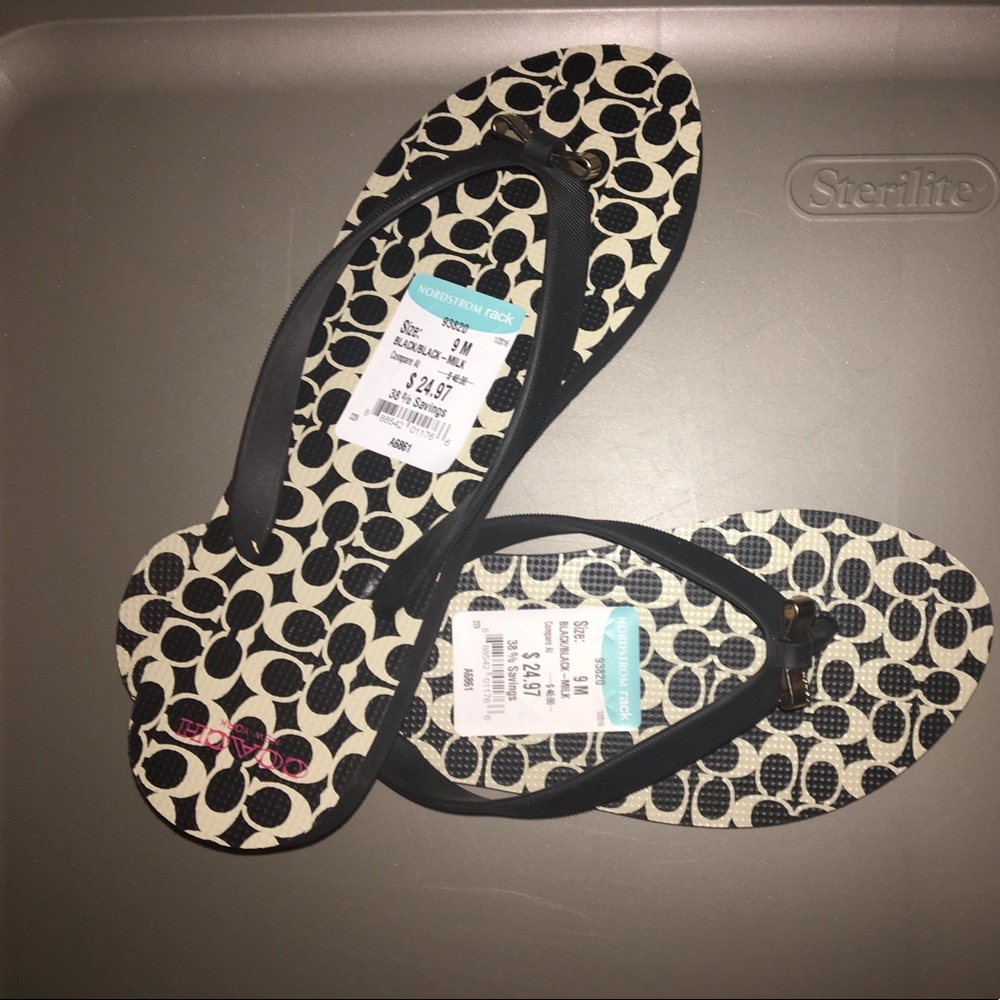 Coach flip flops