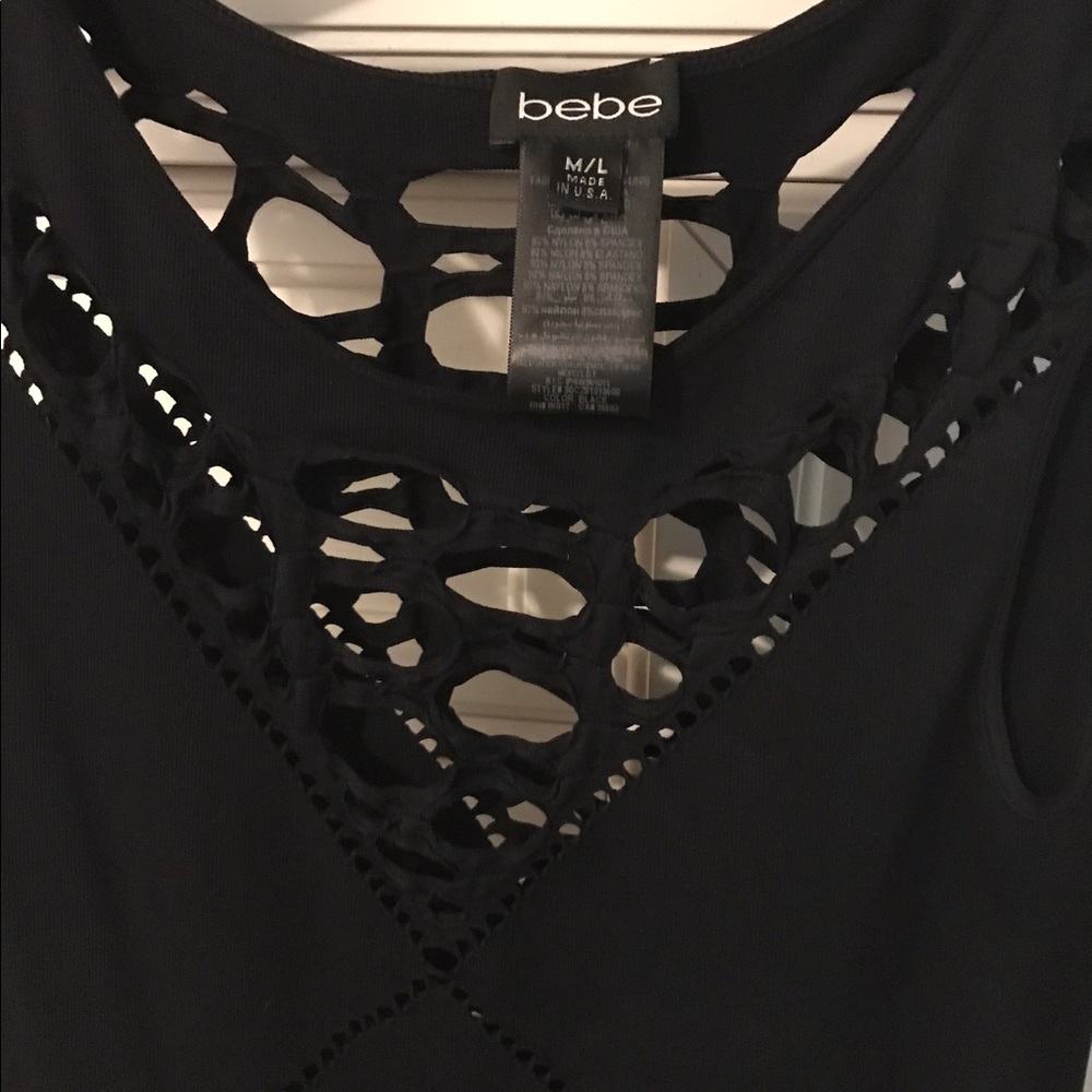 Bebe black bodycon mini dress (reposh)