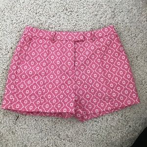 Pink embroidered shorts