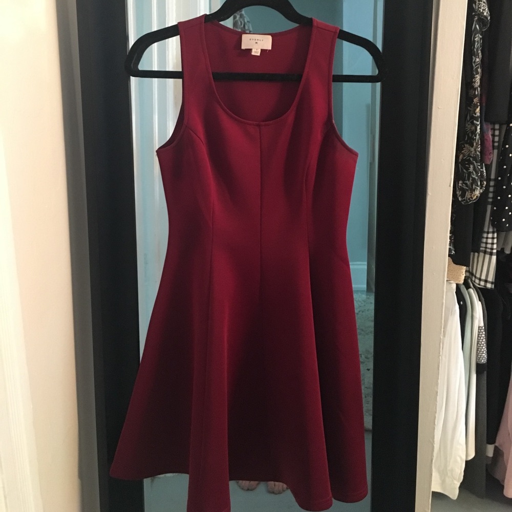 Red fit & flare dress