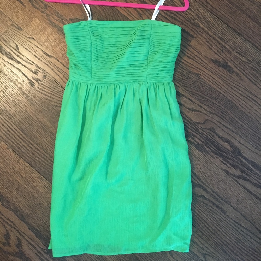 Green Shoshanna strapless dress