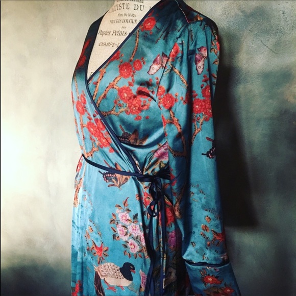 Zara silky floral envelope maxi dress - Picture 6 of 8