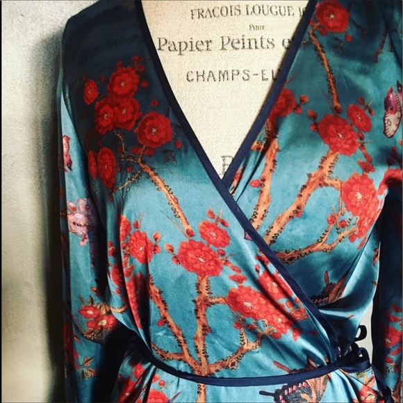 Zara silky floral envelope maxi dress - Picture 8 of 8