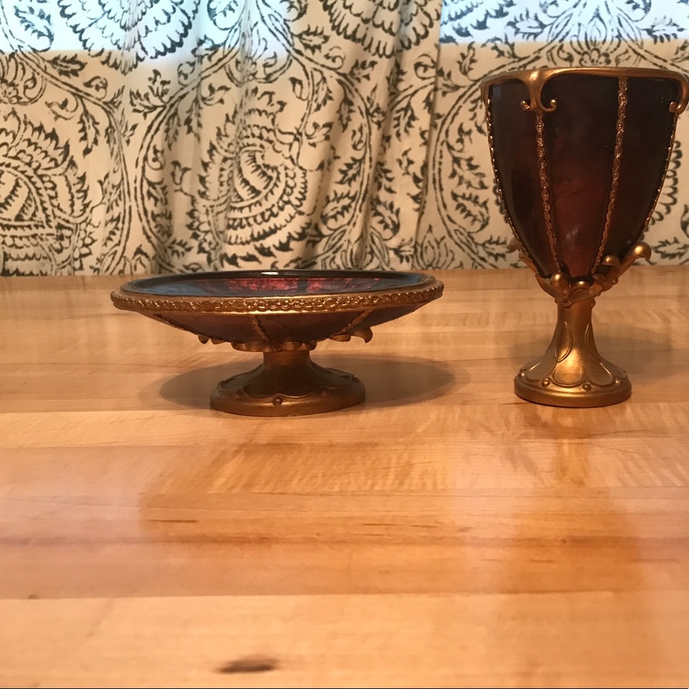 NWT Croscill soap dish & toothbrush holder