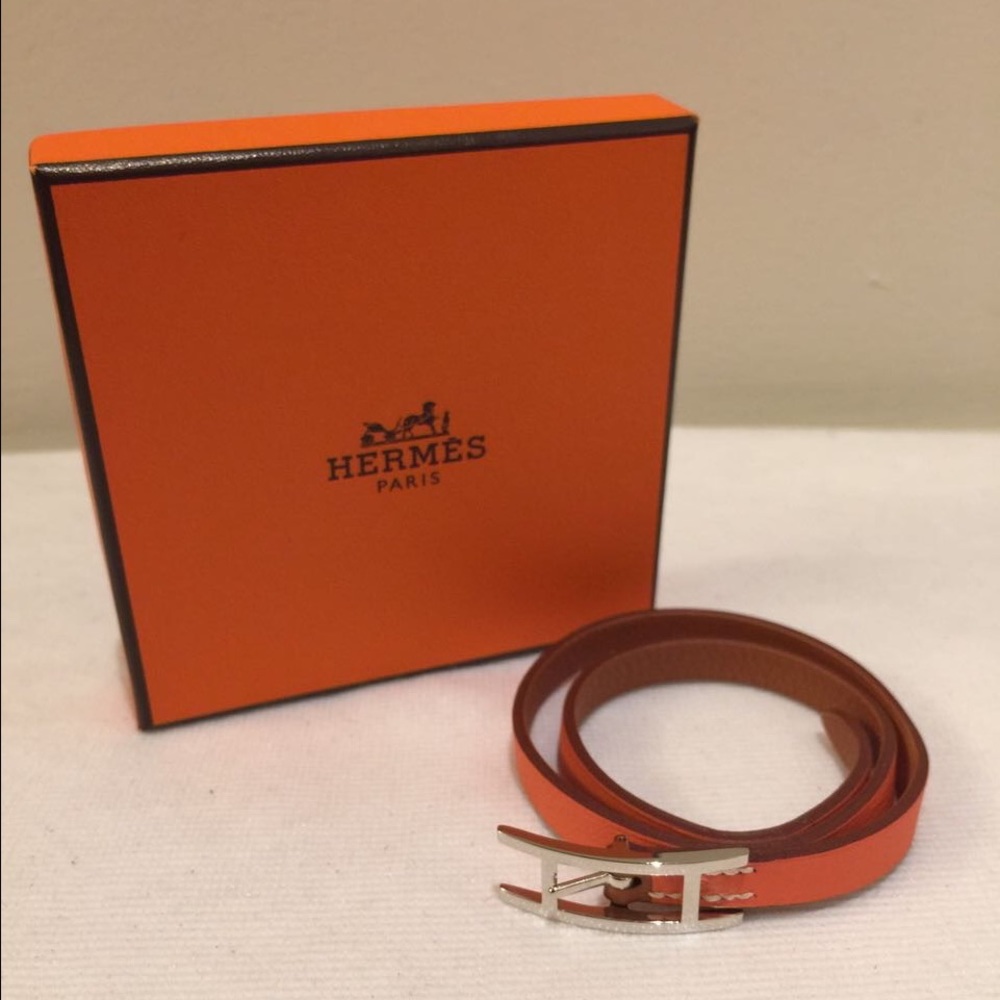 Authentic Hermes Behapi double tour bracelet