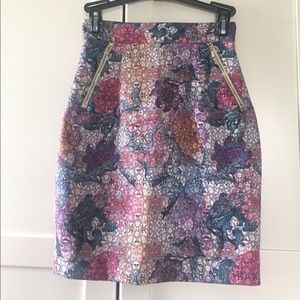 H&M flora/geometric pattern pencil skirt - size 2
