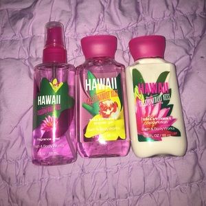 A Combo of Spray, Lotion, and Shower Gel