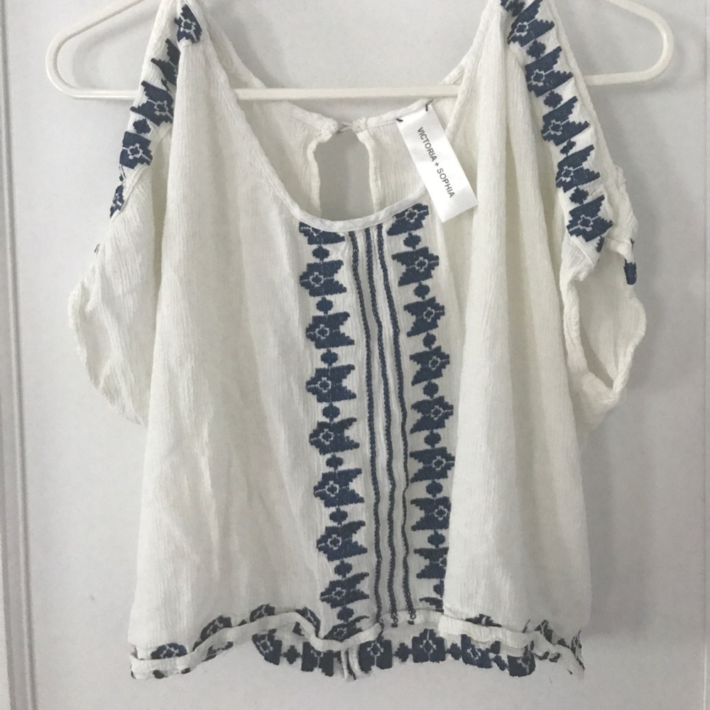 Open shoulder blouse