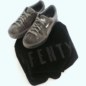 FENTY X PUMA RIHANNA VELVET CREEPER GLACIER GRAY