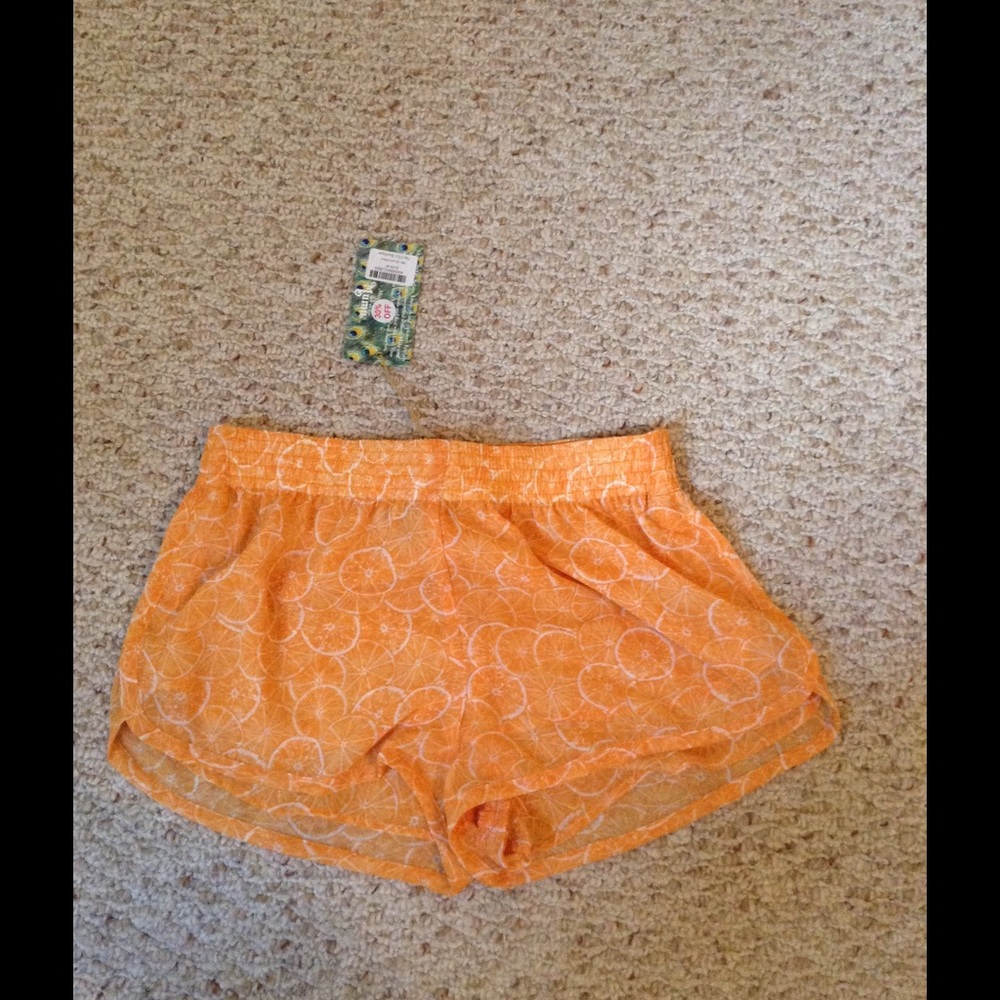 Mumu Orange Shorts