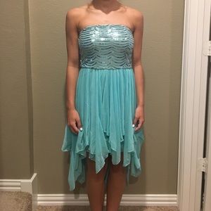 Baby blue sparkly sequence dress