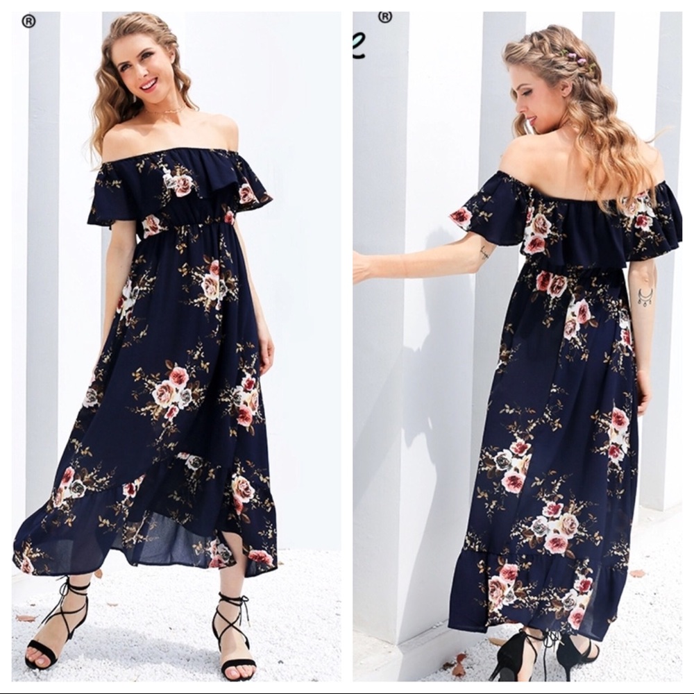 Floral off the shoulder