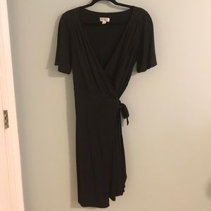 Classic black wrap dress