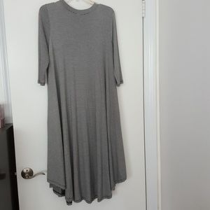 Liteweight Knit 3/4 Sleeve Striped Dress