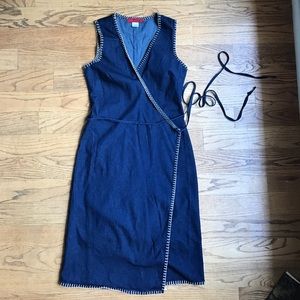 Denim wrap dress