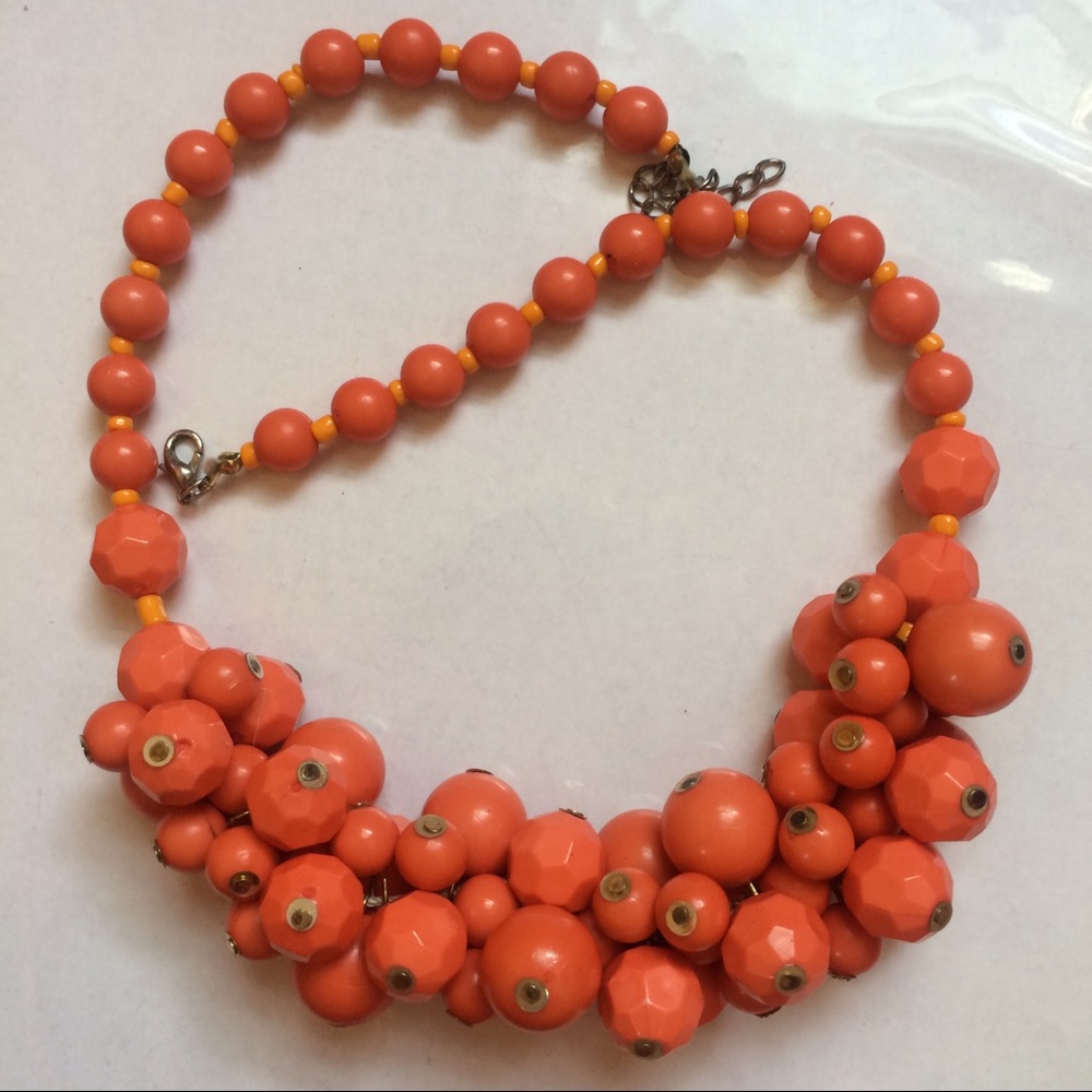 Pretty & New Orange Bauble Necklace