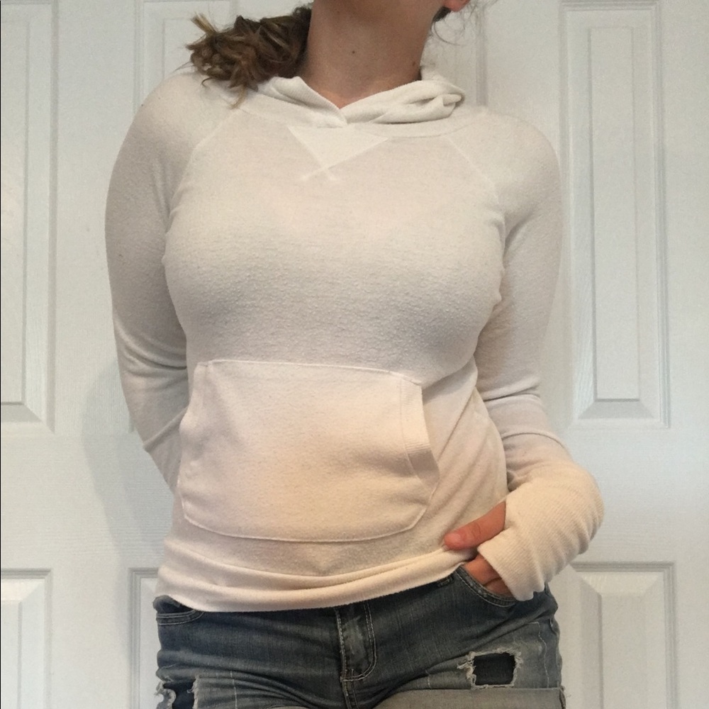 3 for $10 •  white hood sweater