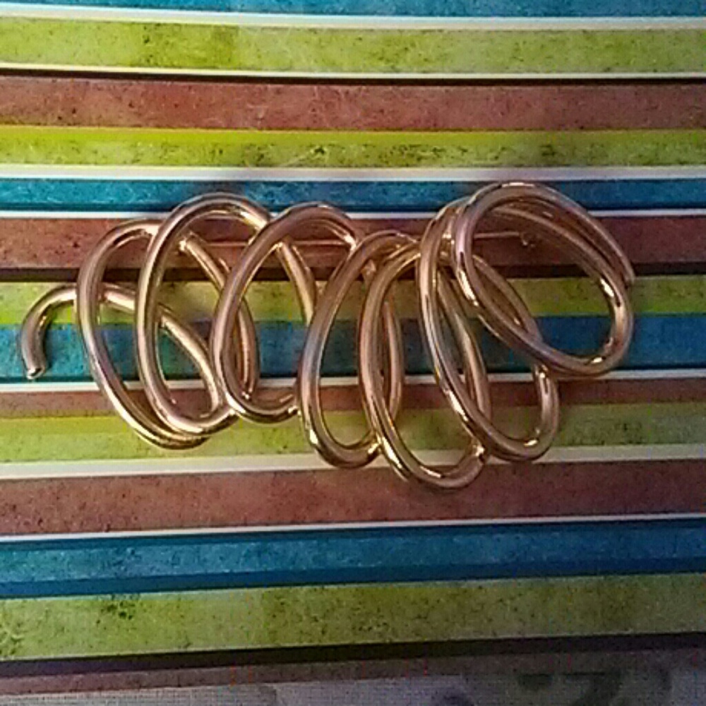 Vintage golden circles brooch