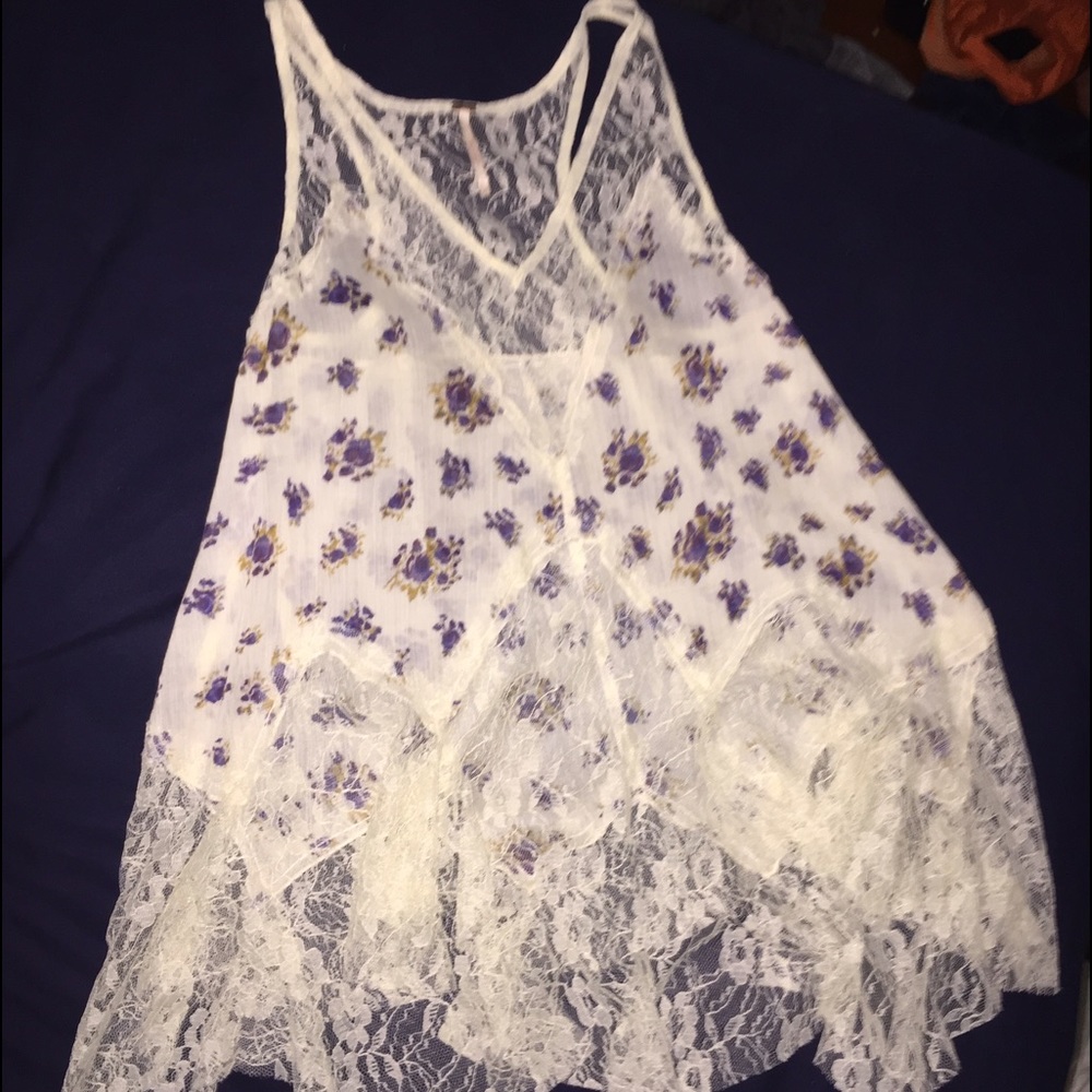 Floral Free People tank top