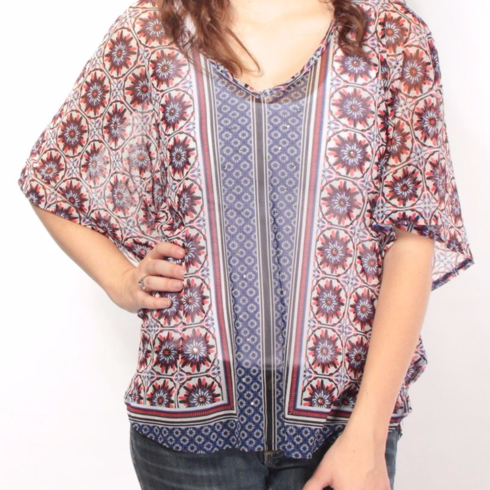 Sheer Mesh Top Swim Cover Sz XS NWT