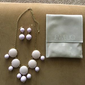 Purple Bib Necklace & Earrings