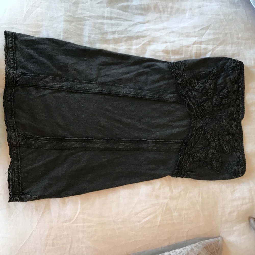 Black strapless dress