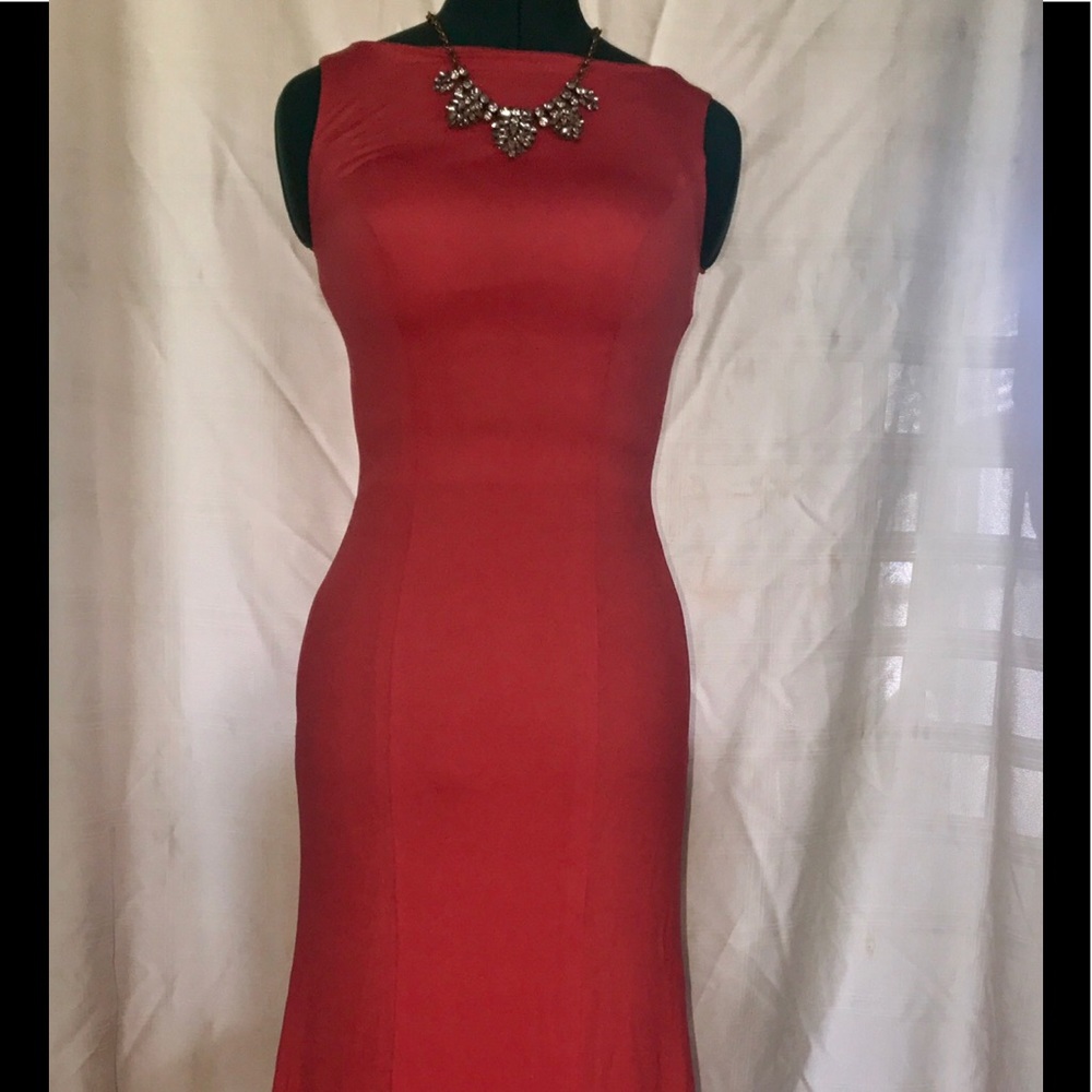 NWT Pretty Girl Dresses salmon colored Prom dress.