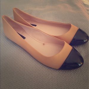 Zara tan and black flats