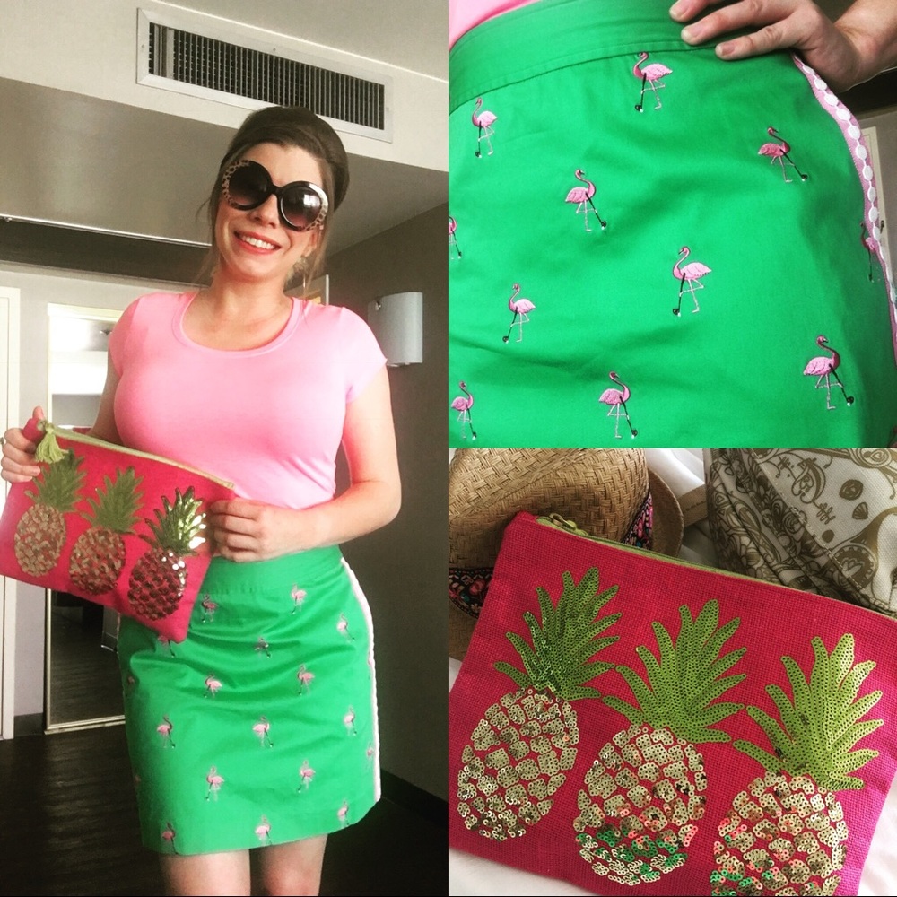 Lilly Pulitzer flamingo skort. Size 4.